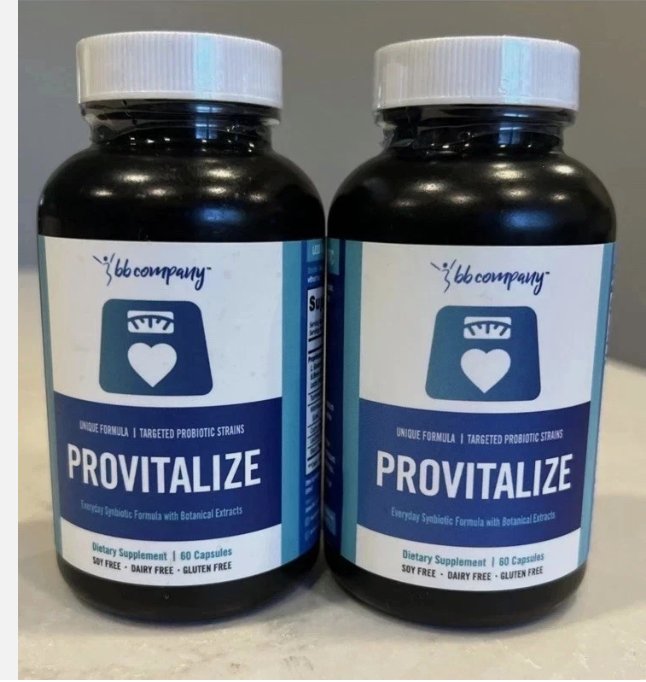 2PC Better Body Co Provitalize Natural Probiotic - 60 Caps.